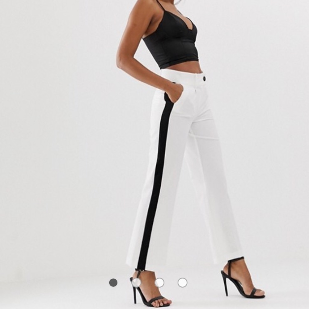 Black and white striped pants- ASOS